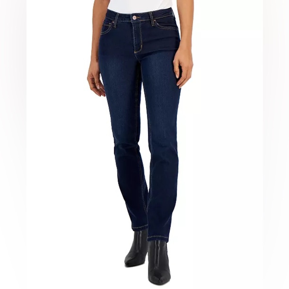 Jones New York Signature Lexington Mid-Rise Straight Jeans
